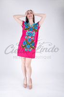 Zina Hot Pink Mini Dress