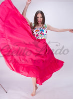 Mexican Folklorico Hot Pink Solid Skirt - Cielito Lindo