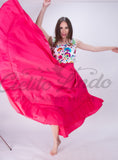 Mexican Folklorico Hot Pink Solid Skirt - Cielito Lindo