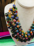 Jarritos Black/Multicolor Necklace & Earrings