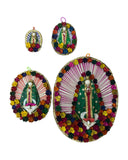 Handmade Corn Leaf Virgen Guadalupe