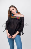 Cozumel Mexican Top Black - Cielito Lindo Mexican Boutique