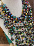 Jarritos Black/Multicolor Maxi Necklace & Earrings