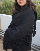 Mexican Maxi Scarf & Shawl Black