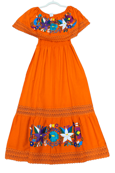 Off the Shoulder Victoria Dress Orange