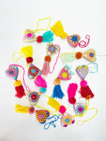 Pom Pom Heart Keychain Charms - Cielito Lindo