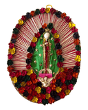 Handmade Corn Leaf Virgen Guadalupe