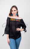 Cozumel Mexican Top Black - Cielito Lindo Mexican Boutique