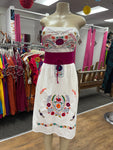 Strapless Mexican Dress White