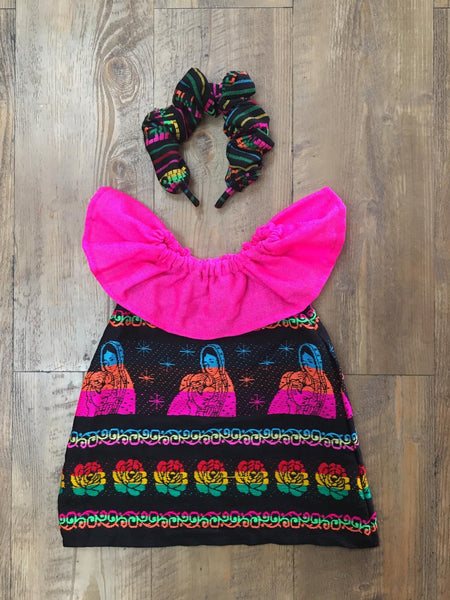 Mexican Virgen de Guadalupe Girls Dress 2 Pc Cielito Lindo Mexican Virgen de Guadalupe Girls Dress 2 Pc Cielito Lindo