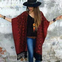 Shawl Red Mexican Maxi Scarf & Shawl Red